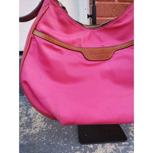 Dooney and Bourke Women's Hot Pink Nylon Leather Strap Shoulder Bag Read Descri - Picture 2 of 15